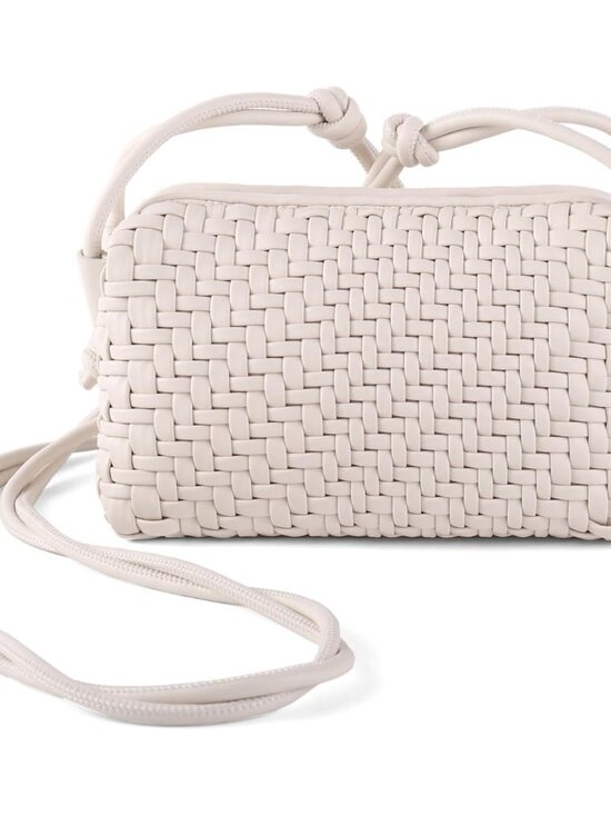 Handbags - Woven Crossbody Bags for Women, Small Cross Body Braided Purse, Trendy Vegan Lea